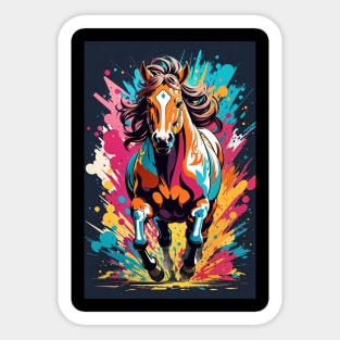 Graffiti Horse in Dynamic Action Sticker